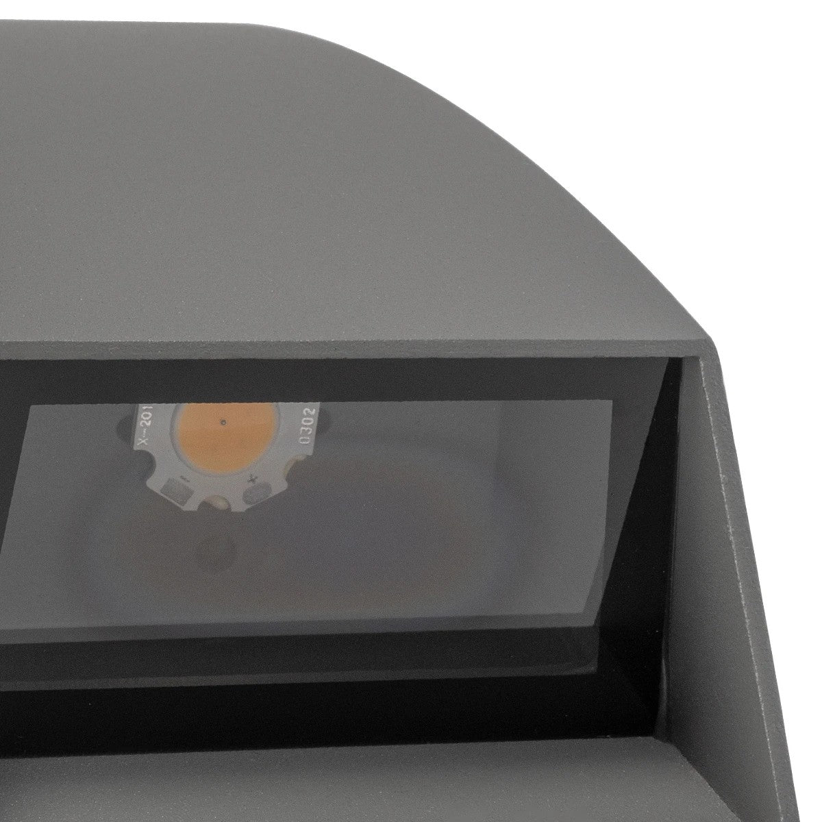 FLUX KLV-101-0120 Φωτιστικό Τοίχου / Απλίκα LED 6W 750lm 30° AC 220-240V Αδιάβροχο IP65 Θερμό Λευκό 2700K - Bridgelux COB Chip & TÜV SÜD Driver - Γκρι Ανθρακί Ματ - Μ5 x Π8.5 x Υ17