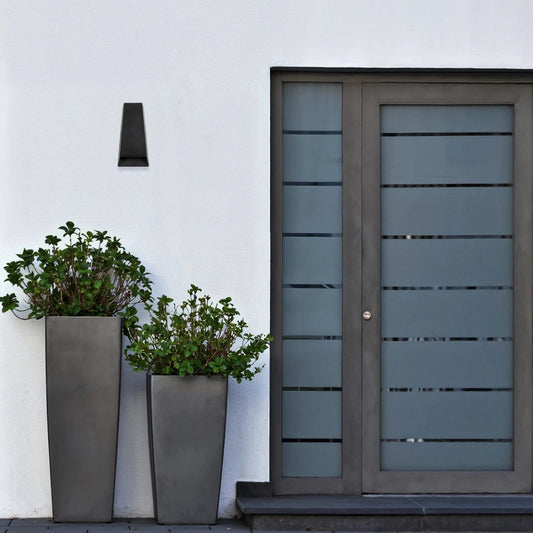 FLUX KLV-101-0119 Φωτιστικό Τοίχου / Απλίκα LED 6W 750lm 30° AC 220-240V Αδιάβροχο IP65 Θερμό Λευκό 2700K - Bridgelux COB Chip & TÜV SÜD Driver - Μαύρο Ματ - Μ5 x Π8.5 x Υ17