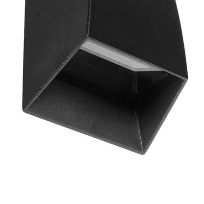 FLUX KLV-101-0119 Φωτιστικό Τοίχου / Απλίκα LED 6W 750lm 30° AC 220-240V Αδιάβροχο IP65 Θερμό Λευκό 2700K - Bridgelux COB Chip & TÜV SÜD Driver - Μαύρο Ματ - Μ5 x Π8.5 x Υ17