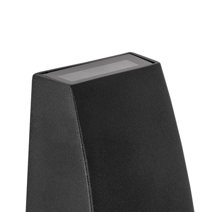 FLUX KLV-101-0119 Φωτιστικό Τοίχου / Απλίκα LED 6W 750lm 30° AC 220-240V Αδιάβροχο IP65 Θερμό Λευκό 2700K - Bridgelux COB Chip & TÜV SÜD Driver - Μαύρο Ματ - Μ5 x Π8.5 x Υ17