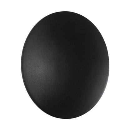 HELIO-R 60659 Φωτιστικό Τοίχου - Απλίκα Αρχιτεκτονικού Φωτισμού Εσωτερικού/Εξωτερικού Χώρου LED 7W 805lm 120° x 360° AC 220-240V Αδιάβροχο IP65 Φ16 x Π5cm - Θερμό Λευκό 2700K - Μαύρο - Στρόγγυλο - Bridgelux Chip