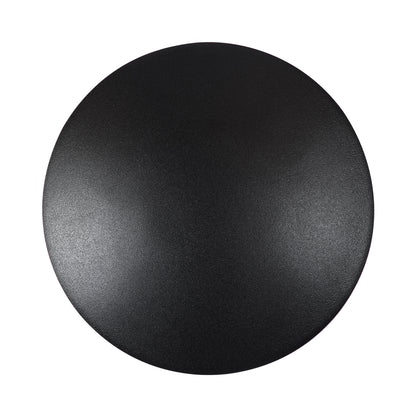 HELIO-R 60659 Φωτιστικό Τοίχου - Απλίκα Αρχιτεκτονικού Φωτισμού Εσωτερικού/Εξωτερικού Χώρου LED 7W 805lm 120° x 360° AC 220-240V Αδιάβροχο IP65 Φ16 x Π5cm - Θερμό Λευκό 2700K - Μαύρο - Στρόγγυλο - Bridgelux Chip