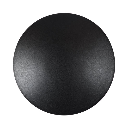 HELIO-R 60659 Φωτιστικό Τοίχου - Απλίκα Αρχιτεκτονικού Φωτισμού Εσωτερικού/Εξωτερικού Χώρου LED 7W 805lm 120° x 360° AC 220-240V Αδιάβροχο IP65 Φ16 x Π5cm - Θερμό Λευκό 2700K - Μαύρο - Στρόγγυλο - Bridgelux Chip