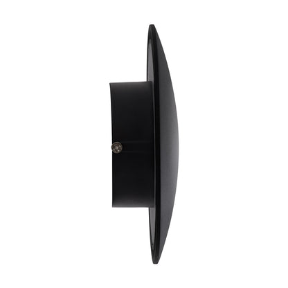 HELIO-R 60659 Φωτιστικό Τοίχου - Απλίκα Αρχιτεκτονικού Φωτισμού Εσωτερικού/Εξωτερικού Χώρου LED 7W 805lm 120° x 360° AC 220-240V Αδιάβροχο IP65 Φ16 x Π5cm - Θερμό Λευκό 2700K - Μαύρο - Στρόγγυλο - Bridgelux Chip