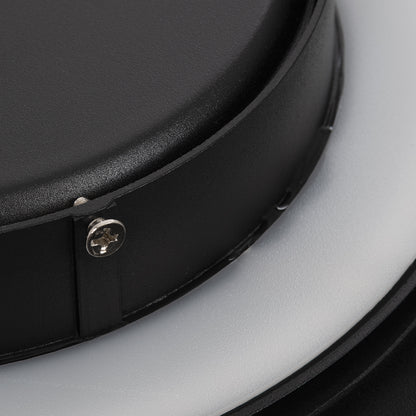 HELIO-R 60659 Φωτιστικό Τοίχου - Απλίκα Αρχιτεκτονικού Φωτισμού Εσωτερικού/Εξωτερικού Χώρου LED 7W 805lm 120° x 360° AC 220-240V Αδιάβροχο IP65 Φ16 x Π5cm - Θερμό Λευκό 2700K - Μαύρο - Στρόγγυλο - Bridgelux Chip