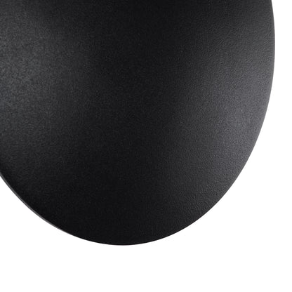 HELIO-R 60659 Φωτιστικό Τοίχου - Απλίκα Αρχιτεκτονικού Φωτισμού Εσωτερικού/Εξωτερικού Χώρου LED 7W 805lm 120° x 360° AC 220-240V Αδιάβροχο IP65 Φ16 x Π5cm - Θερμό Λευκό 2700K - Μαύρο - Στρόγγυλο - Bridgelux Chip