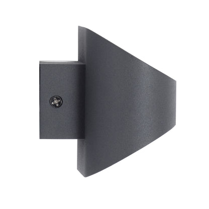 EDEN 60668 Φωτιστικό Τοίχου - Απλίκα Αρχιτεκτονικού Φωτισμού Εσωτερικού Χώρου Up & Down LED 10W 950lm 60° AC 220-240V IP20 Μ16 x Π10.5 x Υ9cm - Θερμό Λευκό 2700K - Γκρι Ανθρακί - Bridgelux Chip