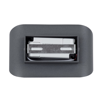 EDEN 60668 Φωτιστικό Τοίχου - Απλίκα Αρχιτεκτονικού Φωτισμού Εσωτερικού Χώρου Up & Down LED 10W 950lm 60° AC 220-240V IP20 Μ16 x Π10.5 x Υ9cm - Θερμό Λευκό 2700K - Γκρι Ανθρακί - Bridgelux Chip