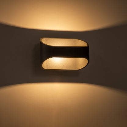 EDEN 60668 Φωτιστικό Τοίχου - Απλίκα Αρχιτεκτονικού Φωτισμού Εσωτερικού Χώρου Up & Down LED 10W 950lm 60° AC 220-240V IP20 Μ16 x Π10.5 x Υ9cm - Θερμό Λευκό 2700K - Γκρι Ανθρακί - Bridgelux Chip