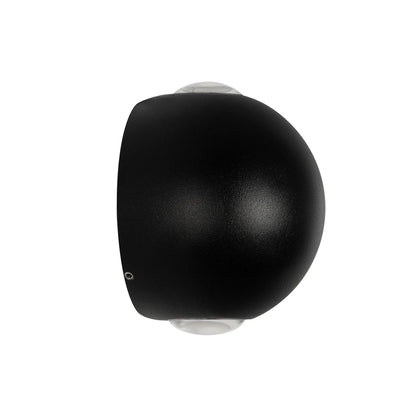 VEGA 60672 Μοντέρνο Φωτιστικό Τοίχου - Απλίκα LED 6W 750lm 30° AC 220-240V Αδιάβροχο IP65 Θερμό Λευκό 2700K - Bridgelux COB Chip & TÜV SÜD Driver - Μαύρο Ματ - Μ10 x Π7.5 x Υ10