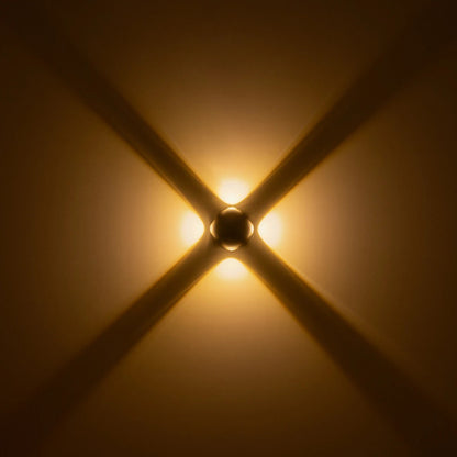 VEGA 60673 Μοντέρνο Φωτιστικό Τοίχου - Απλίκα LED 12W 1500lm 30° AC 220-240V Αδιάβροχο IP65 Θερμό Λευκό 2700K - Bridgelux COB Chip & TÜV SÜD Driver - Μαύρο Ματ - Μ10 x Π7.5 x Υ10