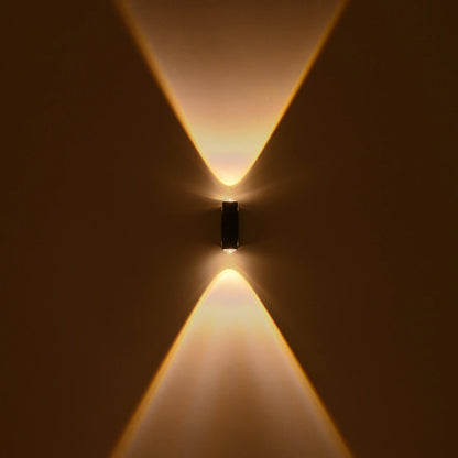 ARC 60679 Μοντέρνο Φωτιστικό Τοίχου - Απλίκα LED 4W 500lm 30° AC 220-240V Αδιάβροχο IP65 Θερμό Λευκό 2700K - CREE XPE Chip & TÜV SÜD Driver - Μαύρο Ματ - Μ3.5 x Π4.8 x Υ11.5