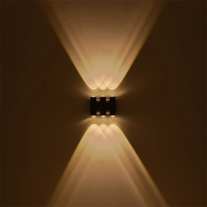 ARC 60680 Μοντέρνο Φωτιστικό Τοίχου - Απλίκα LED 12W 1500lm 30° AC 220-240V Αδιάβροχο IP65 Θερμό Λευκό 2700K - CREE XPE Chip & TÜV SÜD Driver - Μαύρο Ματ - Μ14 x Π4.8 x Υ11.5