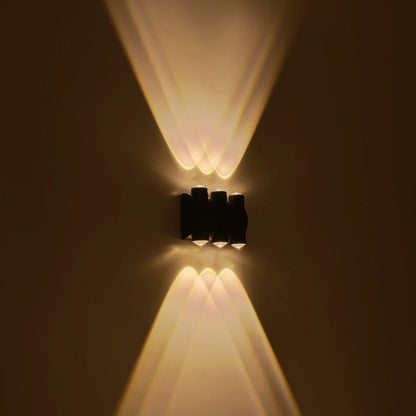 ARC 60680 Μοντέρνο Φωτιστικό Τοίχου - Απλίκα LED 12W 1500lm 30° AC 220-240V Αδιάβροχο IP65 Θερμό Λευκό 2700K - CREE XPE Chip & TÜV SÜD Driver - Μαύρο Ματ - Μ14 x Π4.8 x Υ11.5