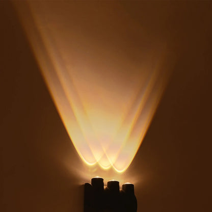 ARC 60680 Μοντέρνο Φωτιστικό Τοίχου - Απλίκα LED 12W 1500lm 30° AC 220-240V Αδιάβροχο IP65 Θερμό Λευκό 2700K - CREE XPE Chip & TÜV SÜD Driver - Μαύρο Ματ - Μ14 x Π4.8 x Υ11.5