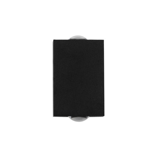 HIKARI 60685 Μοντέρνο Φωτιστικό Τοίχου - Απλίκα LED 4W 500lm 30° AC 220-240V Αδιάβροχο IP65 Θερμό Λευκό 2700K - CREE XPE Chip & TÜV SÜD Driver - Μαύρο Ματ - Μ6 x Π4 x Υ10.5