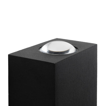 HIKARI 60685 Μοντέρνο Φωτιστικό Τοίχου - Απλίκα LED 4W 500lm 30° AC 220-240V Αδιάβροχο IP65 Θερμό Λευκό 2700K - CREE XPE Chip & TÜV SÜD Driver - Μαύρο Ματ - Μ6 x Π4 x Υ10.5