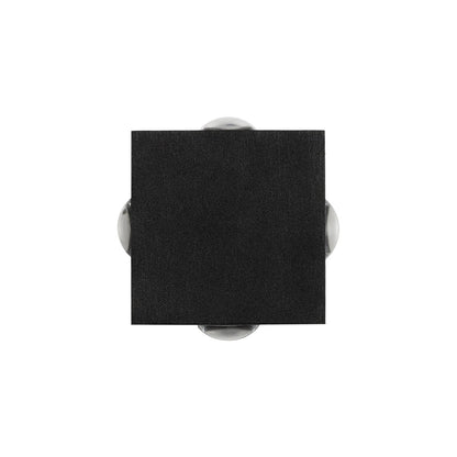 HIKARI 60686 Μοντέρνο Φωτιστικό Τοίχου - Απλίκα LED 8W 1000lm 30° AC 220-240V Αδιάβροχο IP65 Θερμό Λευκό 2700K - CREE XPE Chip & TÜV SÜD Driver - Μαύρο Ματ - Μ9 x Π4 x Υ9