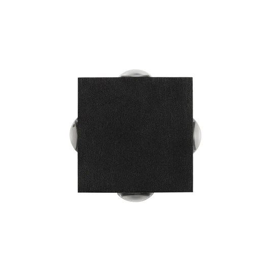 HIKARI 60686 Μοντέρνο Φωτιστικό Τοίχου - Απλίκα LED 8W 1000lm 30° AC 220-240V Αδιάβροχο IP65 Θερμό Λευκό 2700K - CREE XPE Chip & TÜV SÜD Driver - Μαύρο Ματ - Μ9 x Π4 x Υ9