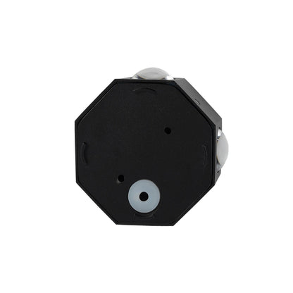 HIKARI 60687 Μοντέρνο Φωτιστικό Τοίχου - Απλίκα LED 8W 1000lm 30° AC 220-240V Αδιάβροχο IP65 Θερμό Λευκό 2700K - CREE XPE Chip & TÜV SÜD Driver - Μαύρο Ματ - Μ10 x Π4 x Υ10