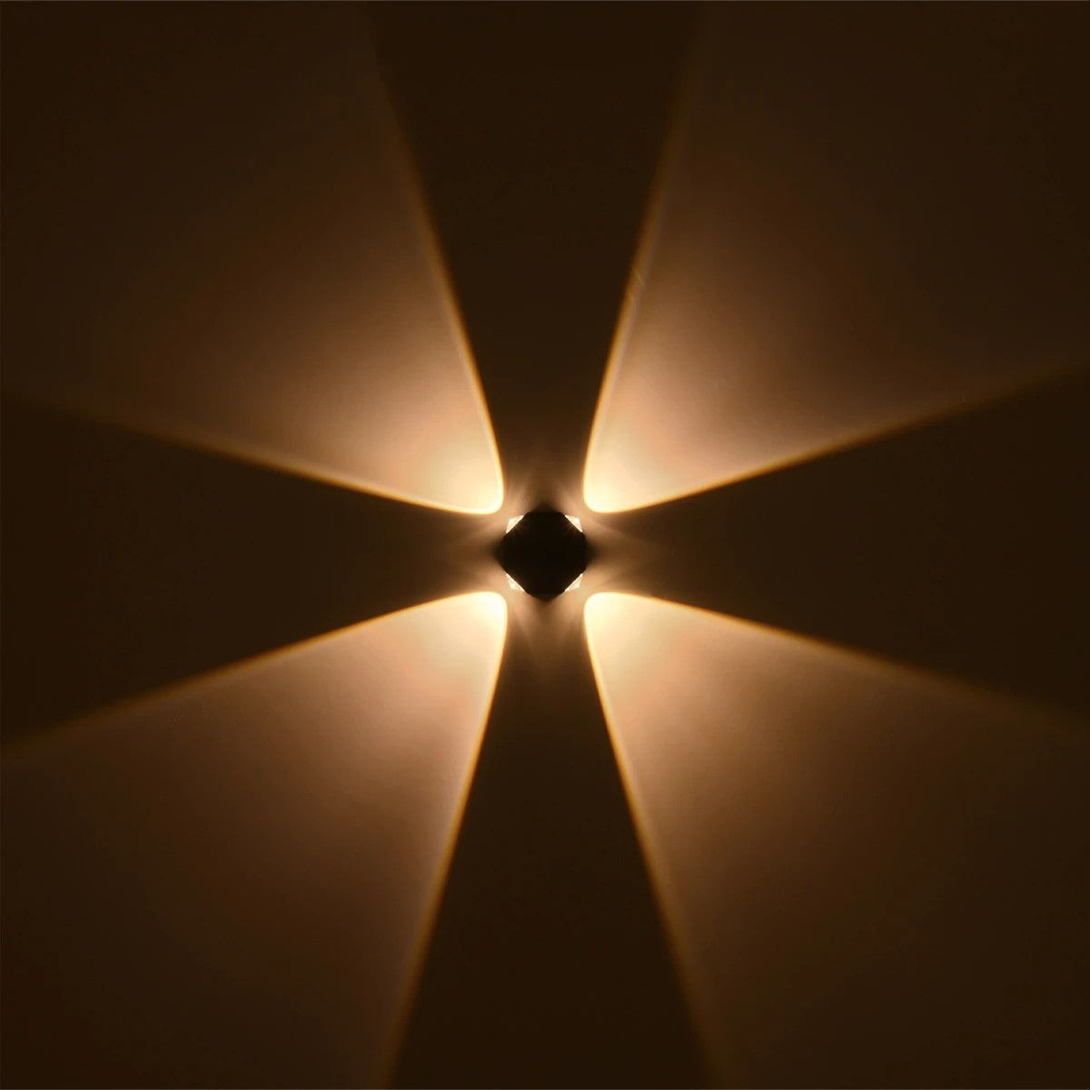 HIKARI 60687 Μοντέρνο Φωτιστικό Τοίχου - Απλίκα LED 8W 1000lm 30° AC 220-240V Αδιάβροχο IP65 Θερμό Λευκό 2700K - CREE XPE Chip & TÜV SÜD Driver - Μαύρο Ματ - Μ10 x Π4 x Υ10