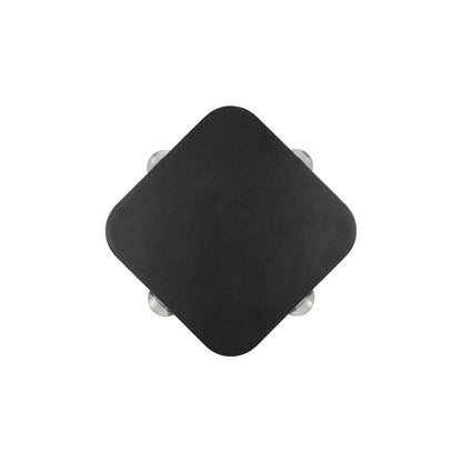 LUZ 60688 Μοντέρνο Φωτιστικό Τοίχου - Απλίκα LED 8W 1000lm 10° AC 220-240V Αδιάβροχο IP65 Θερμό Λευκό 2700K - CREE XPE Chip & TÜV SÜD Driver - Μαύρο Ματ - Μ13.5 x Π4.5 x Υ13.5