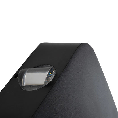 LUZ 60688 Μοντέρνο Φωτιστικό Τοίχου - Απλίκα LED 8W 1000lm 10° AC 220-240V Αδιάβροχο IP65 Θερμό Λευκό 2700K - CREE XPE Chip & TÜV SÜD Driver - Μαύρο Ματ - Μ13.5 x Π4.5 x Υ13.5