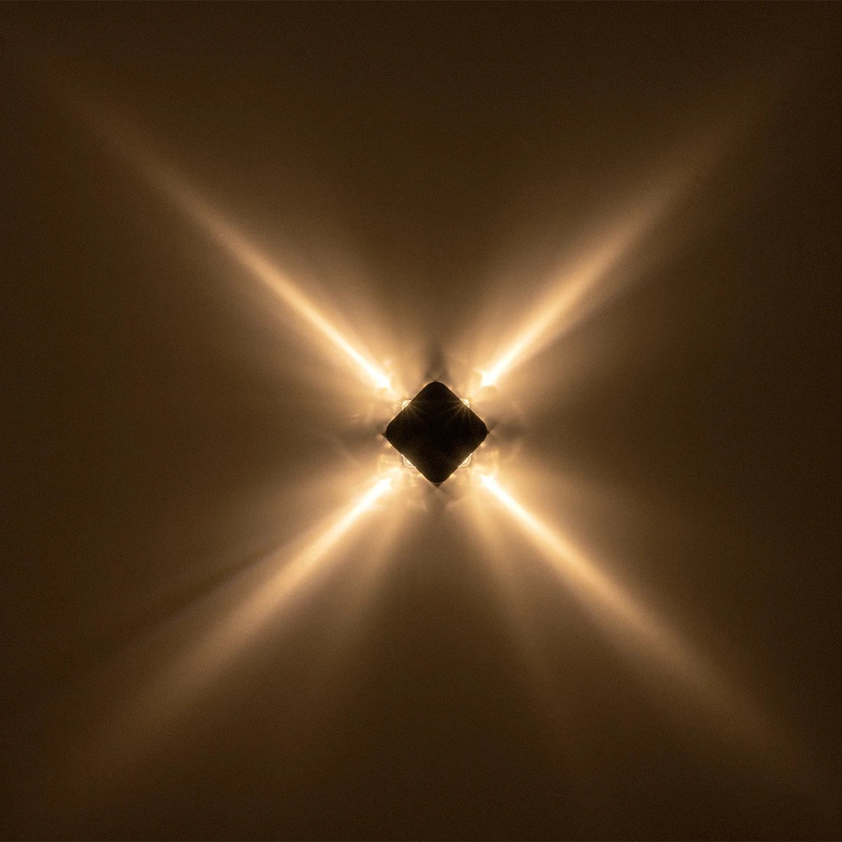 LUZ 60688 Μοντέρνο Φωτιστικό Τοίχου - Απλίκα LED 8W 1000lm 10° AC 220-240V Αδιάβροχο IP65 Θερμό Λευκό 2700K - CREE XPE Chip & TÜV SÜD Driver - Μαύρο Ματ - Μ13.5 x Π4.5 x Υ13.5