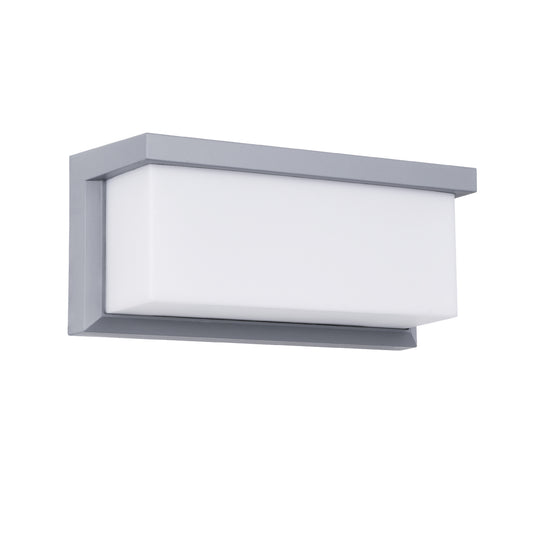 CITYSCAPE 60698 Μοντέρνο Φωτιστικό Τοίχου - Απλίκα LED 18W 1890lm 120° AC 220-240V Αδιάβροχο IP65 Φυσικό Λευκό 4500K - Bridgelux SMD Chip - Γκρι Ματ - Μ23.5 x Π11 x Υ10