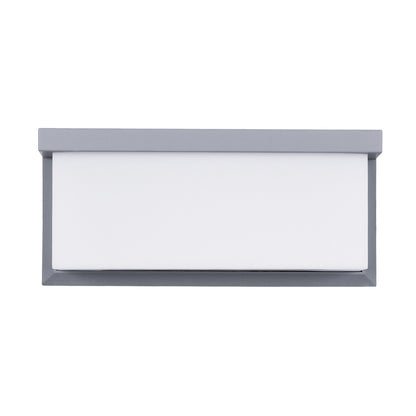CITYSCAPE 60698 Μοντέρνο Φωτιστικό Τοίχου - Απλίκα LED 18W 1890lm 120° AC 220-240V Αδιάβροχο IP65 Φυσικό Λευκό 4500K - Bridgelux SMD Chip - Γκρι Ματ - Μ23.5 x Π11 x Υ10