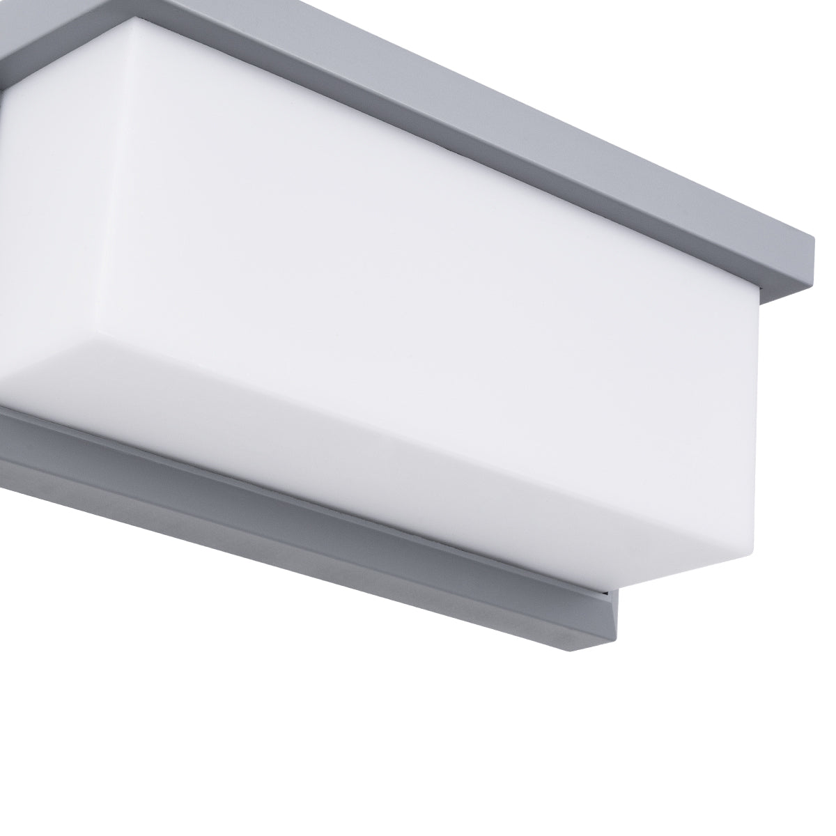 CITYSCAPE 60698 Μοντέρνο Φωτιστικό Τοίχου - Απλίκα LED 18W 1890lm 120° AC 220-240V Αδιάβροχο IP65 Φυσικό Λευκό 4500K - Bridgelux SMD Chip - Γκρι Ματ - Μ23.5 x Π11 x Υ10