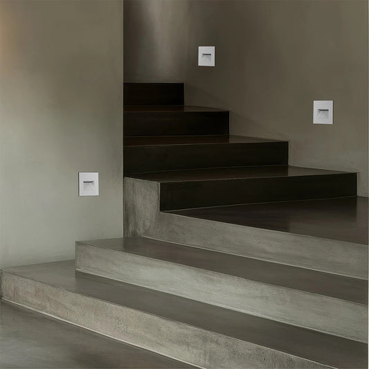 STEPART KLV-101-0079 Χωνευτό Φωτιστικό Σκαλοπατιού / Διαδρόμου LED 3W 375lm 45° AC 220-240V Αδιάβροχο IP65 Θερμό Λευκό 2700K - Lumileds SMD Chip & TÜV SÜD Driver - Λευκό Ματ - Μ8.5 x Π5 x Υ8.5 / Q6.72 x 6.72