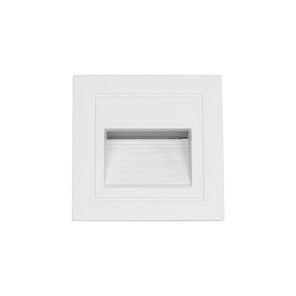 STEPART KLV-101-0079 Χωνευτό Φωτιστικό Σκαλοπατιού / Διαδρόμου LED 3W 375lm 45° AC 220-240V Αδιάβροχο IP65 Θερμό Λευκό 2700K - Lumileds SMD Chip & TÜV SÜD Driver - Λευκό Ματ - Μ8.5 x Π5 x Υ8.5 / Q6.72 x 6.72