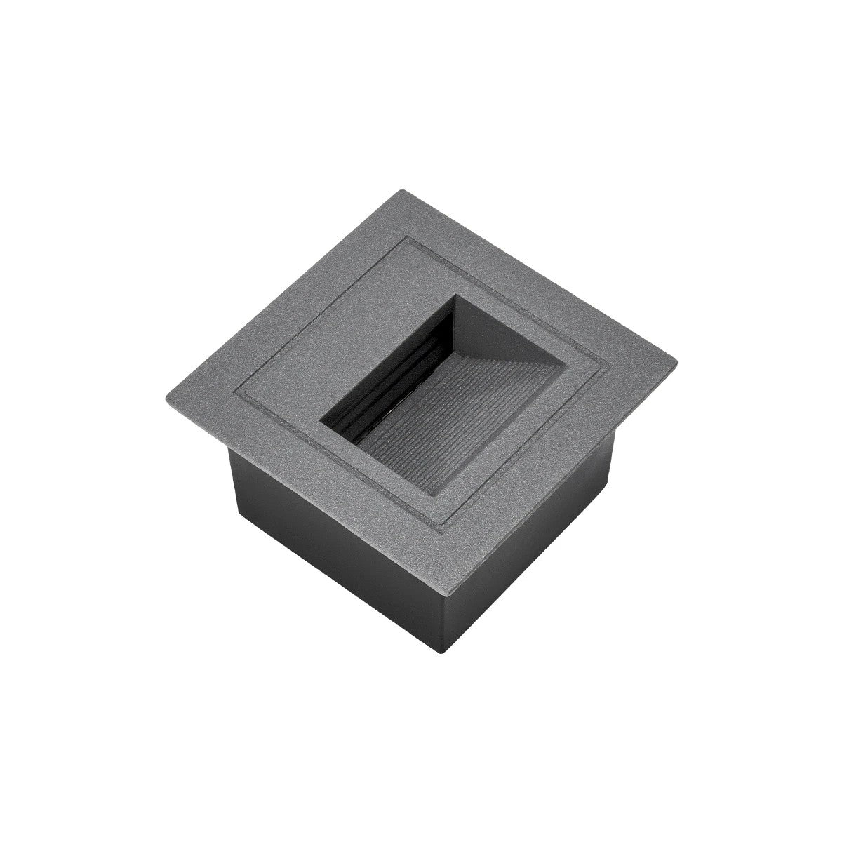 STEPART KLV-101-0078 Χωνευτό Φωτιστικό Σκαλοπατιού / Διαδρόμου LED 3W 375lm 45° AC 220-240V Αδιάβροχο IP65 Θερμό Λευκό 2700K - Lumileds SMD Chip & TÜV SÜD Driver - Γκρι Ανθρακί Ματ - Μ8.5 x Π5 x Υ8.5 / Q6.72 x 6.72