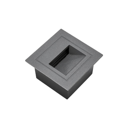 STEPART KLV-101-0078 Χωνευτό Φωτιστικό Σκαλοπατιού / Διαδρόμου LED 3W 375lm 45° AC 220-240V Αδιάβροχο IP65 Θερμό Λευκό 2700K - Lumileds SMD Chip & TÜV SÜD Driver - Γκρι Ανθρακί Ματ - Μ8.5 x Π5 x Υ8.5 / Q6.72 x 6.72