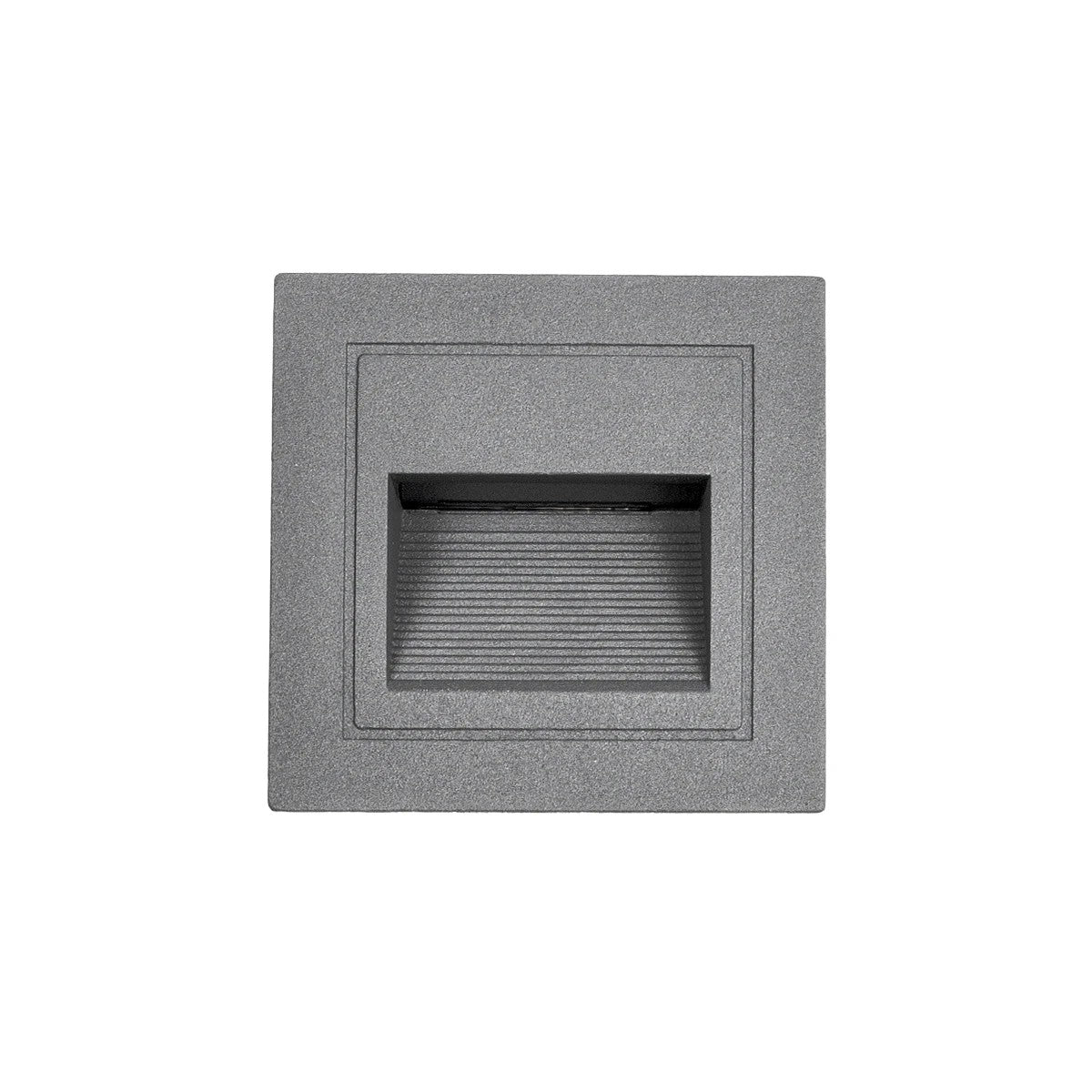 STEPART KLV-101-0078 Χωνευτό Φωτιστικό Σκαλοπατιού / Διαδρόμου LED 3W 375lm 45° AC 220-240V Αδιάβροχο IP65 Θερμό Λευκό 2700K - Lumileds SMD Chip & TÜV SÜD Driver - Γκρι Ανθρακί Ματ - Μ8.5 x Π5 x Υ8.5 / Q6.72 x 6.72