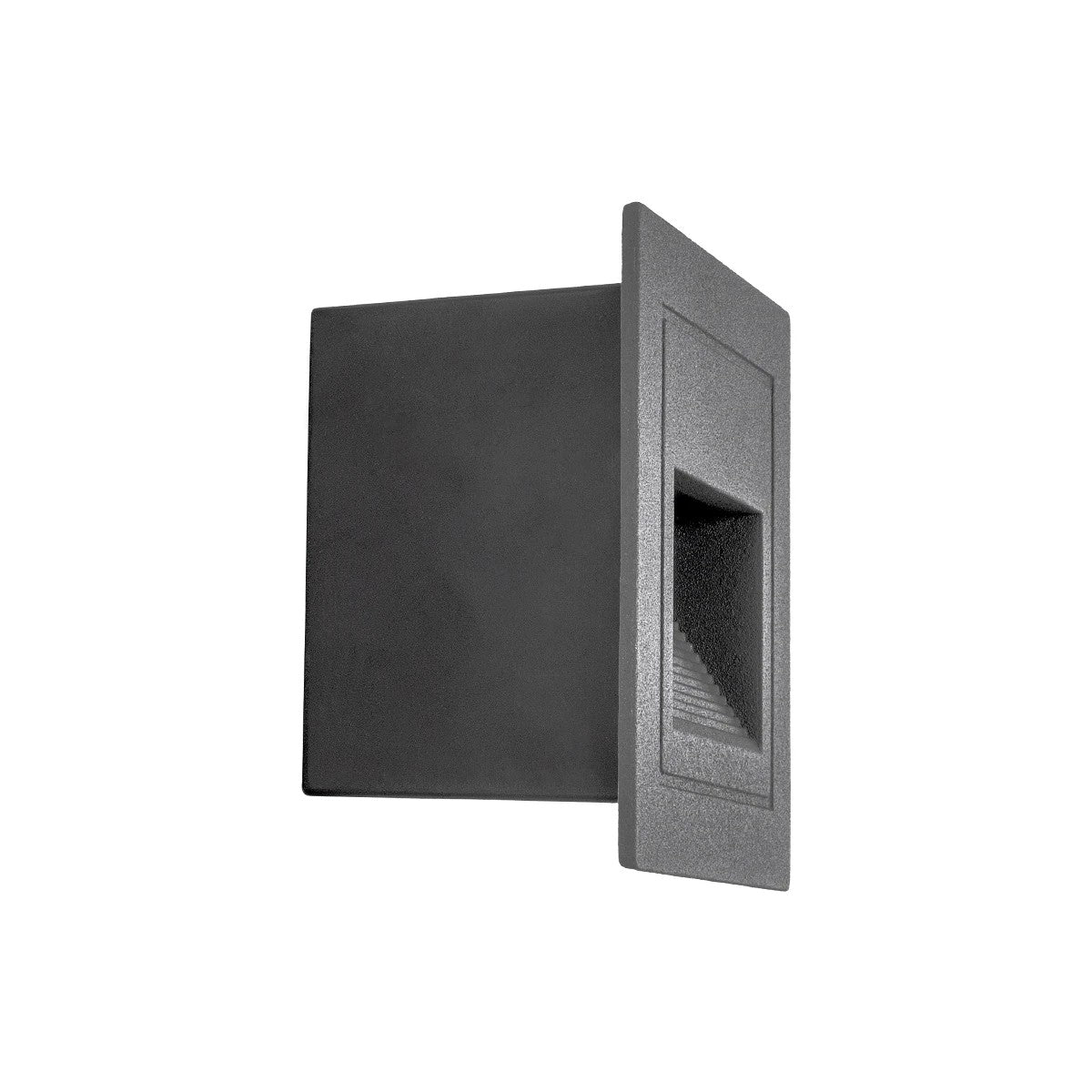 STEPART KLV-101-0078 Χωνευτό Φωτιστικό Σκαλοπατιού / Διαδρόμου LED 3W 375lm 45° AC 220-240V Αδιάβροχο IP65 Θερμό Λευκό 2700K - Lumileds SMD Chip & TÜV SÜD Driver - Γκρι Ανθρακί Ματ - Μ8.5 x Π5 x Υ8.5 / Q6.72 x 6.72