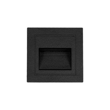 STEPART KLV-101-0077 Χωνευτό Φωτιστικό Σκαλοπατιού / Διαδρόμου LED 3W 375lm 45° AC 220-240V Αδιάβροχο IP65 Θερμό Λευκό 2700K - Lumileds SMD Chip & TÜV SÜD Driver - Μαύρο Ματ - Μ8.5 x Π5 x Υ8.5 / Q6.72 x 6.72