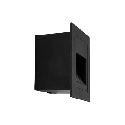 STEPART KLV-101-0077 Χωνευτό Φωτιστικό Σκαλοπατιού / Διαδρόμου LED 3W 375lm 45° AC 220-240V Αδιάβροχο IP65 Θερμό Λευκό 2700K - Lumileds SMD Chip & TÜV SÜD Driver - Μαύρο Ματ - Μ8.5 x Π5 x Υ8.5 / Q6.72 x 6.72