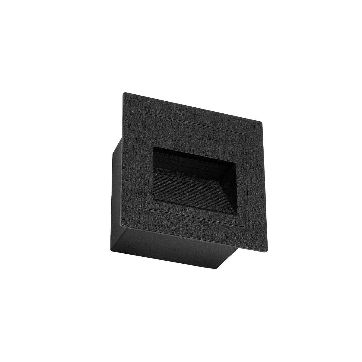 STEPART KLV-101-0077 Χωνευτό Φωτιστικό Σκαλοπατιού / Διαδρόμου LED 3W 375lm 45° AC 220-240V Αδιάβροχο IP65 Θερμό Λευκό 2700K - Lumileds SMD Chip & TÜV SÜD Driver - Μαύρο Ματ - Μ8.5 x Π5 x Υ8.5 / Q6.72 x 6.72