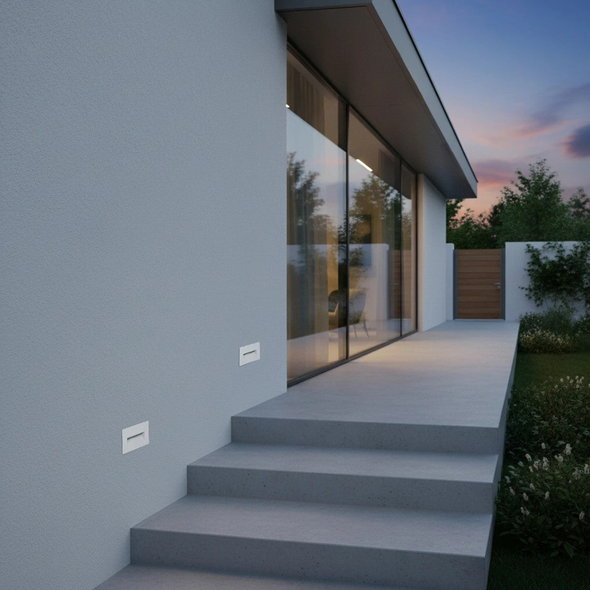 STEPART KLV-101-0082 Χωνευτό Φωτιστικό Σκαλοπατιού / Διαδρόμου LED 3W 375lm 45° AC 220-240V Αδιάβροχο IP65 Θερμό Λευκό 2700K - Lumileds SMD Chip & TÜV SÜD Driver - Λευκό Ματ - Μ10.5 x Π4.5 x Υ6 / Q9.12 x 4.49