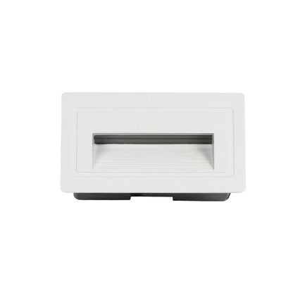 STEPART KLV-101-0082 Χωνευτό Φωτιστικό Σκαλοπατιού / Διαδρόμου LED 3W 375lm 45° AC 220-240V Αδιάβροχο IP65 Θερμό Λευκό 2700K - Lumileds SMD Chip & TÜV SÜD Driver - Λευκό Ματ - Μ10.5 x Π4.5 x Υ6 / Q9.12 x 4.49