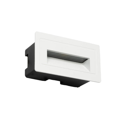 STEPART KLV-101-0082 Χωνευτό Φωτιστικό Σκαλοπατιού / Διαδρόμου LED 3W 375lm 45° AC 220-240V Αδιάβροχο IP65 Θερμό Λευκό 2700K - Lumileds SMD Chip & TÜV SÜD Driver - Λευκό Ματ - Μ10.5 x Π4.5 x Υ6 / Q9.12 x 4.49