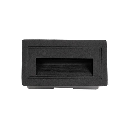 STEPART KLV-101-0080 Χωνευτό Φωτιστικό Σκαλοπατιού / Διαδρόμου LED 3W 375lm 45° AC 220-240V Αδιάβροχο IP65 Θερμό Λευκό 2700K - Lumileds SMD Chip & TÜV SÜD Driver - Μαύρο Ματ - Μ10.5 x Π4.5 x Υ6 / Q9.12 x 4.49
