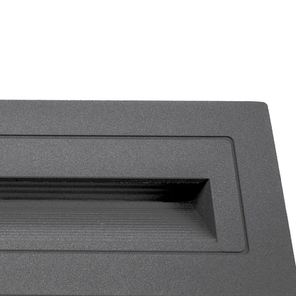 STEPART KLV-101-0087 Χωνευτό Φωτιστικό Σκαλοπατιού / Διαδρόμου LED 6W 750lm 45° AC 220-240V Αδιάβροχο IP65 Θερμό Λευκό 2700K - Lumileds SMD Chip & TÜV SÜD Driver - Γκρι Ανθρακί Ματ - Μ21 x Π5.5 x Υ6.5 / Q20.3 x 5.6