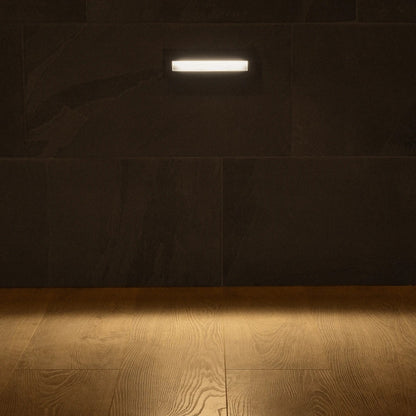 STEPART KLV-101-0086 Χωνευτό Φωτιστικό Σκαλοπατιού / Διαδρόμου LED 6W 750lm 45° AC 220-240V Αδιάβροχο IP65 Θερμό Λευκό 2700K - Lumileds SMD Chip & TÜV SÜD Driver - Μαύρο Ματ - Μ21 x Π5.5 x Υ6.5 / Q20.3 x 5.6