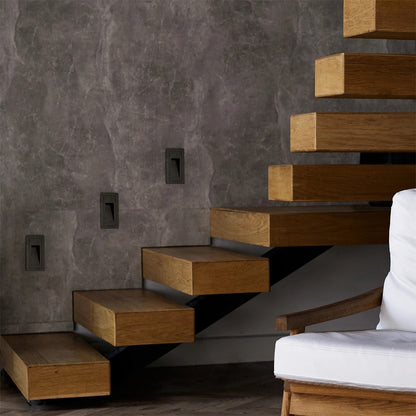 STEPART KLV-101-0089 Χωνευτό Φωτιστικό Σκαλοπατιού / Διαδρόμου LED 3W 375lm 45° AC 220-240V Αδιάβροχο IP65 Θερμό Λευκό 2700K - Lumileds SMD Chip & TÜV SÜD Driver - Μαύρο Ματ - Μ5.5 x Π6 x Υ10 / Q5 x 9.61