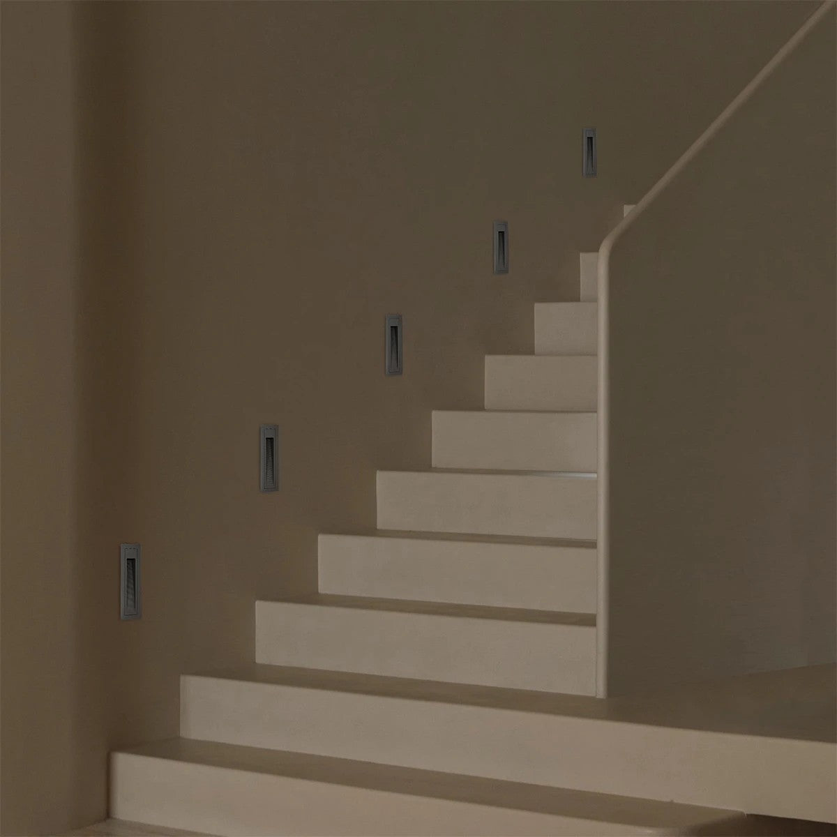 STEPART KLV-101-0093 Χωνευτό Φωτιστικό Σκαλοπατιού / Διαδρόμου LED 7W 735lm 45° AC 220-240V Αδιάβροχο IP65 Θερμό Λευκό 2700K - Lumileds SMD Chip & TÜV SÜD Driver - Γκρι Ανθρακί Ματ - Μ6.5 x Π6.5 x Υ21 / Q5.41 x 18.9