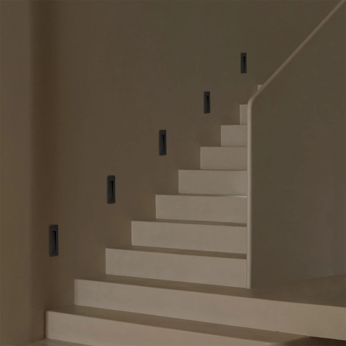 STEPART KLV-101-0092 Χωνευτό Φωτιστικό Σκαλοπατιού / Διαδρόμου LED 7W 735lm 45° AC 220-240V Αδιάβροχο IP65 Θερμό Λευκό 2700K - Lumileds SMD Chip & TÜV SÜD Driver - Μαύρο Ματ - Μ6.5 x Π6.5 x Υ21 / Q5.41 x 18.9