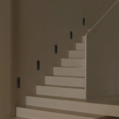 STEPART KLV-101-0092 Χωνευτό Φωτιστικό Σκαλοπατιού / Διαδρόμου LED 7W 735lm 45° AC 220-240V Αδιάβροχο IP65 Θερμό Λευκό 2700K - Lumileds SMD Chip & TÜV SÜD Driver - Μαύρο Ματ - Μ6.5 x Π6.5 x Υ21 / Q5.41 x 18.9